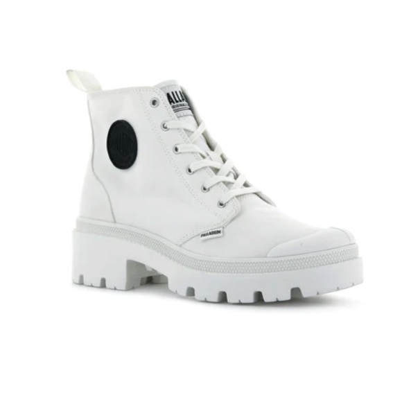 Palladium - Free People - ‘Pallabase Twill’ Boots - Star White - Picture 3 of 10